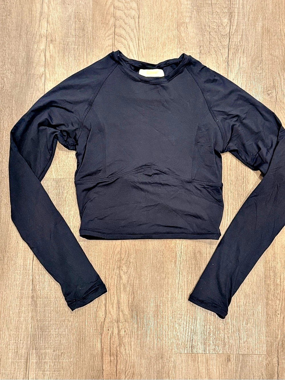 Qinsen Long Sleeve Top in Black Medium